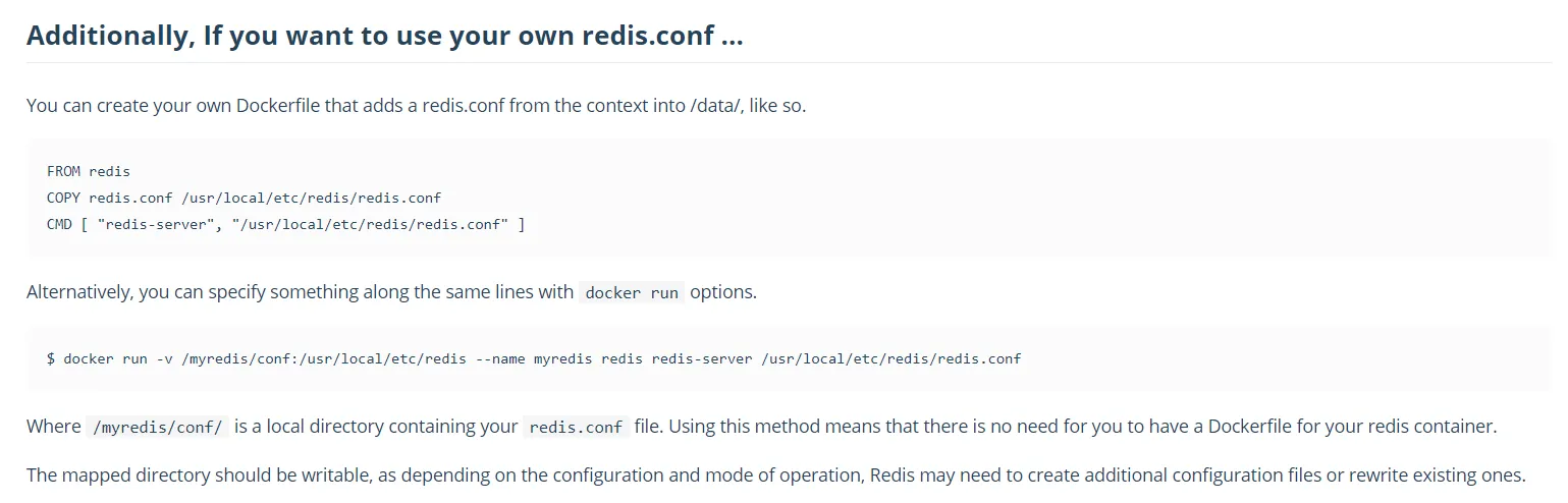 docker使用自定义配置那件构建redis镜像